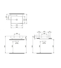 Раковина BERGES Strati, 60х48,5 см
