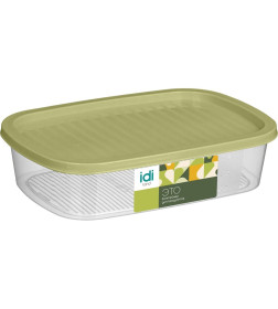 Контейнер для продуктов "Tasty" прямоугольный 1,0л (зеленый) 231110518/09