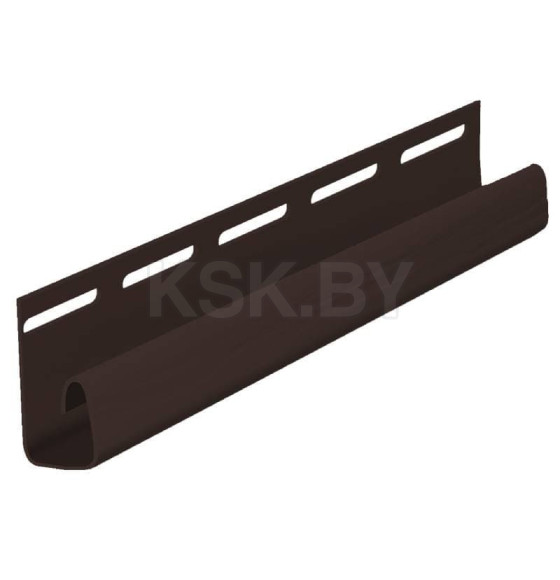 Планка J ПВХ FineBer Classic Color, цвет Коричневый, 3000мм
