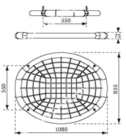 Качели KBT Гнездо Oval / 188.001.002.001 (черный/зеленый)
