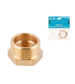Футорка  3/4"х1/2" нар.-вн. латунь, AV Engineering 