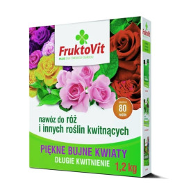 Удобрение Фруктовит Плюс для роз и других цветущих растений, 1.2 кг, коробка
