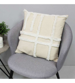 Наволочка декоративная MATEX TUFTED  Размер: 45х45 Цвет: белый;молочный;бежевый меланж Артикул: ALEX-017