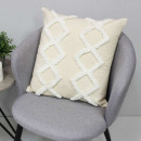 Наволочка декоративная MATEX TUFTED  Размер: 45х45 Цвет: белый;молочный;слоновая кость Артикул: ALEX-018 (ALEX-018) 
