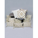 Наволочка декоративная MATEX TUFTED  Размер: 45х45 Цвет: белый;ванильно-бежевый Артикул: ALEX-016 (ALEX-016) 