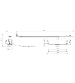 Доводчик дверной Ajax DCTR 40-100 slide WH белый