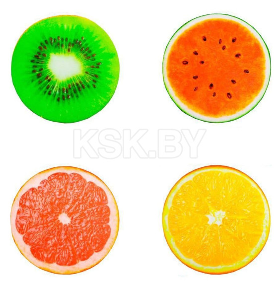 Подушка для сиденья 33x33 см (оранжевый/красный/зеленый, комплект 4 шт.) MATEX FRUTIS 64-404 (64-404) 