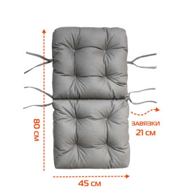 Подушка для сиденья 80x45 см (светло-серый) MATEX CORFU LOUNGE 64-978