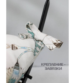 Подушка для сиденья "Бирюзовые листочки" 42x42 см (бирюзовый, бежевый) MATEX HOMELY 31-475