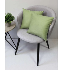 Подушка декоративная 35x35 см (серовато-зелёный, комплект 2 шт.) MATEX ARIA PREMIUM VELOURS 65-531