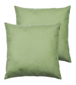 Подушка декоративная 35x35 см (серовато-зелёный, комплект 2 шт.) MATEX ARIA PREMIUM VELOURS 65-531