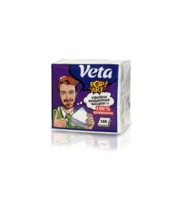 Салфетки бумажные VETA Pop Art", неокрашенные 100шт.