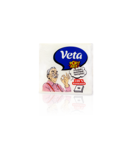 Салфетки бумажные VETA Pop Art", неокрашенные 50шт.