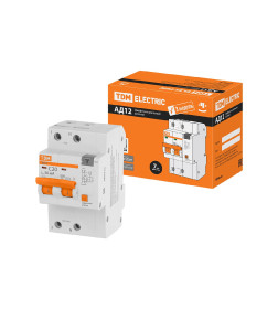 Дифференциальный автомат АД12 2P, C20, 30мА, 4,5кА, тип АС, 3 модуля TDM SQ0204-0108