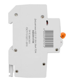 Дифференциальный автомат АД12 2P, C20, 30мА, 4,5кА, тип АС, 3 модуля TDM SQ0204-0108