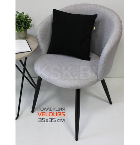 Подушка декоративная 35x35 см (черный) MATEX VELOURS 30-683 (30-683) 