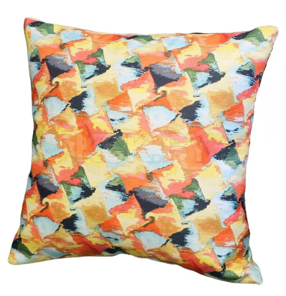 Наволочка декоративная MATEX ФЬЮЖН FRESCO. ЧЕШУЯ. Размер: 38x38 Цвет: оранжевый, зеленый, красный . (44-284) 