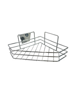 Полка для ванной комнаты угловая металлическая XX4895AS-1  20,5*20,5*8 см.