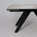 Стол AV 2122, МДФ+керамика, раздвижной 1400 (2000)*850 белый, глянцевый PANDORA/черный (119686) 