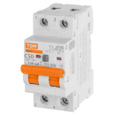 Дифференциальный автомат АД2P 2Р С50 100мА 6кА тип АС TDM SQ0204-0622 (SQ0204-0622) 