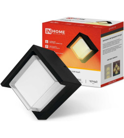 Светильник уличный светодиодный ДБУ ROMB-1230BL 12Вт 3000К IP54 черный IN HOME