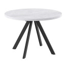 Стол RONDO М-100, круглый раздвижной 100(135), СЕРЫЙ СЛАНЕЦ/Черный (122603) 