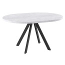 Стол RONDO М-100, круглый раздвижной 100(135), СЕРЫЙ СЛАНЕЦ/Черный (122603) 