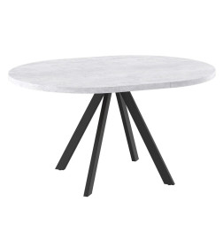 Стол RONDO М-100, круглый раздвижной 100(135), СЕРЫЙ СЛАНЕЦ/Черный