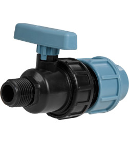 Кран шаровый ПЭ 20 х 1/2" нар. AV Engineering AVE1332012M