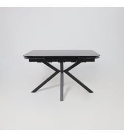 Стол РЕЙН NEW, керамика 1200(1840)х800 мм Камень черный Greys Black/Черный матовый
