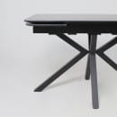 Стол РЕЙН NEW, керамика 1200(1840)х800 мм Камень черный Greys Black/Черный матовый (117047) 