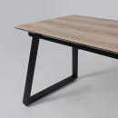 Стол AV 1208, HPL+МДФ,  раздвижной 1200 (1600)*800 Дуб Делано натуральный/черный (119638) 