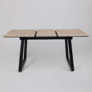 Стол AV 1208, HPL+МДФ,  раздвижной 1200 (1600)*800 Дуб Делано натуральный/черный (119638) 