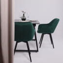 Стол AV 1208, HPL+МДФ,  раздвижной 1200 (1600)*800 Черный тунис/черный (119635) 