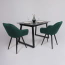 Стол AV 1208, HPL+МДФ,  раздвижной 1200 (1600)*800 Черный тунис/черный (119635) 