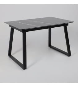 Стол AV 1208, HPL+МДФ,  раздвижной 1200 (1600)*800 Черный тунис/черный