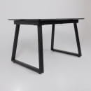 Стол AV 1208, HPL+МДФ,  раздвижной 1200 (1600)*800 Черный тунис/черный (119635) 