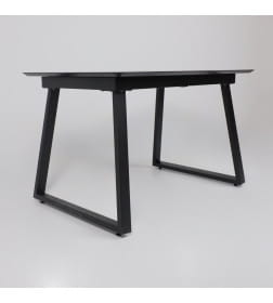 Стол AV 1208, HPL+МДФ,  раздвижной 1200 (1600)*800 Черный тунис/черный