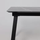 Стол AV 1208, HPL+МДФ,  раздвижной 1200 (1600)*800 Черный тунис/черный (119635) 