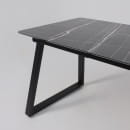 Стол AV 1208, HPL+МДФ,  раздвижной 1200 (1600)*800 Черный тунис/черный (119635) 