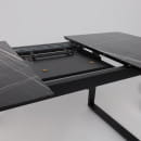 Стол AV 1208, HPL+МДФ,  раздвижной 1200 (1600)*800 Черный тунис/черный (119635) 