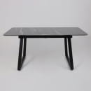 Стол AV 1208, HPL+МДФ,  раздвижной 1200 (1600)*800 Черный тунис/черный (119635) 