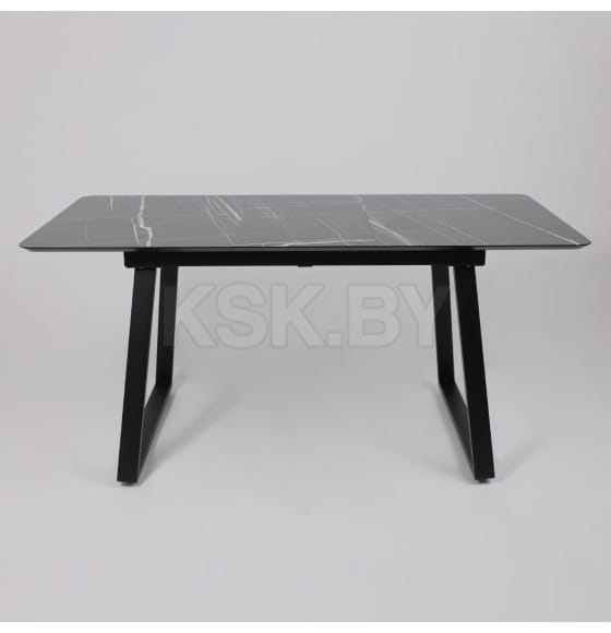 Стол AV 1208, HPL+МДФ,  раздвижной 1200 (1600)*800 Черный тунис/черный (119635) 
