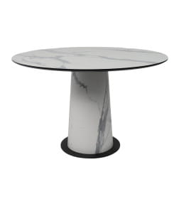 Стол AV 1317, HPL+МДФ, нераздвижной 1200 Мрамор белый/черный