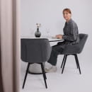 Стол AV 1317, HPL+МДФ, нераздвижной 1200 Мрамор белый/черный (119649) 