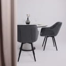 Стол AV 1317, HPL+МДФ, нераздвижной 1200 Мрамор белый/черный (119649) 