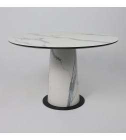 Стол AV 1317, HPL+МДФ, нераздвижной 1200 Мрамор белый/черный