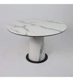 Стол AV 1317, HPL+МДФ, нераздвижной 1200 Мрамор белый/черный