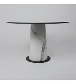 Стол AV 1317, HPL+МДФ, нераздвижной 1200 Мрамор белый/черный