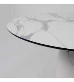 Стол AV 1317, HPL+МДФ, нераздвижной 1200 Мрамор белый/черный